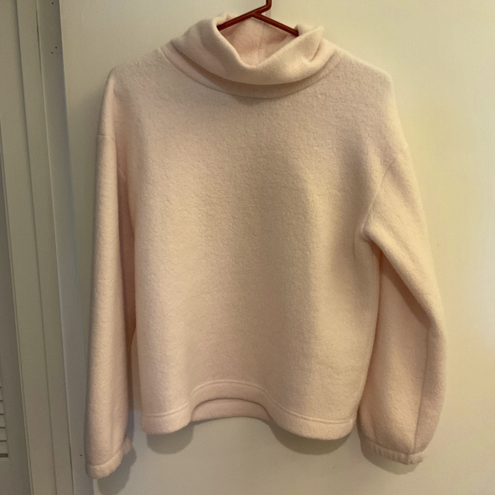 Fluffy Turtleneck Teddy Pullover
